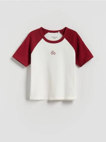 Reserved - Футболка з опуклим принтом - різнобарвний - 452FT-MLC