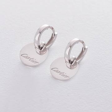 Серьги из белого золота с06304 Серьги из белого золота с06304