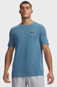 Мужская голубая футболка Vanish Seamless Novelty SS Голубой XL Under Armour 6010603-481
