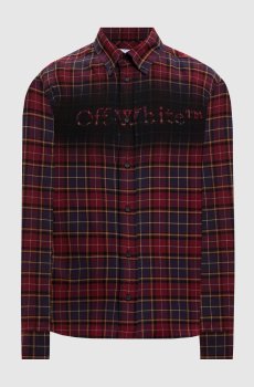 Бордовая рубашка в клетку