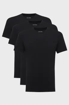 Мужская черная футболка (3 шт) CREW NECK Черный L Calvin Klein LV00NB4185
