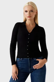 Женский черный пуловер Черный XS Guess W5BR51.Z2YK2;JBLK