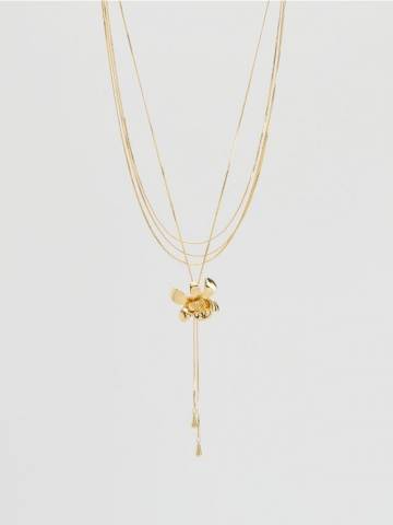 Reserved - Набір намист - золотий - 298FD-GLD