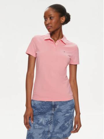 Tommy Jeans Поло Essential DW0DW17220 Рожевий Slim Fit Tommy Jeans Поло Essential DW0DW17220 Рожевий Slim Fit