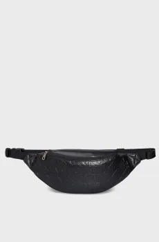 Мужская черная поясная сумка MONOGRAM SOFT WAISTBAG38 AOP Черный ONESIZE Calvin Klein K50K511498