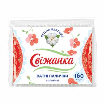 Ватные палочки Свижанка п/э пакет, 160 шт Ватные палочки Свижанка п/э пакет, 160 шт