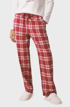 Женские красные брюки в клетку Красный M womensecret 3702287