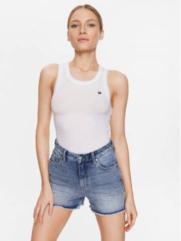 Tommy Hilfiger Топ ThxSm WW0WW38987 Білий Slim Fit Tommy Hilfiger Топ ThxSm WW0WW38987 Білий Slim Fit
