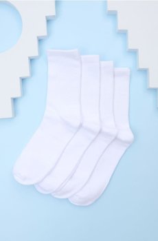 Шкарпетки, 4 пари - білий