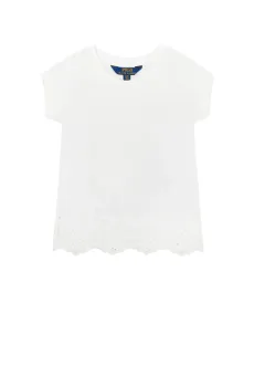 Детская белая футболка Белый 2Y Polo Ralph Lauren 311784210001