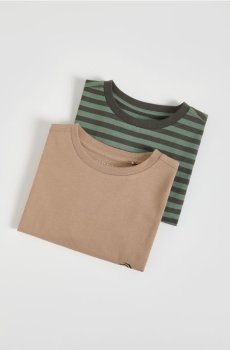 Reserved - Бавовняна кофта з довгим рукавом, набір з 2 - золотисто-коричневий - 590FJ-82X