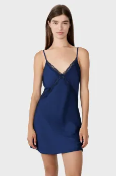 Женская темно-синяя ночная рубашка DENY Синий L Etam 6555093