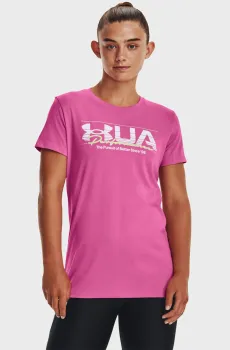 Женская розовая футболка UA VINTAGE PERFORMANCE SS Розовый S Under Armour 1376748-659