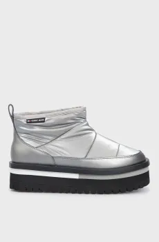 Женские серебристые дутики TJW NYLON FLATFORM BOOT WL Серебряный 38 Tommy Jeans EN0EN02689