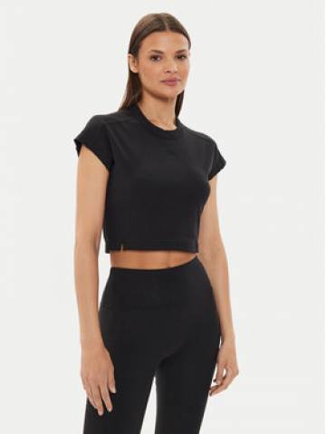 adidas Футболка Lounge Ribbed IT2547 Чорний Slim Fit adidas Футболка Lounge Ribbed IT2547 Чорний Slim Fit