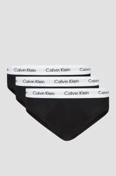 Мужские черные брифы (3 шт) Черный S Calvin Klein 0000U2661G