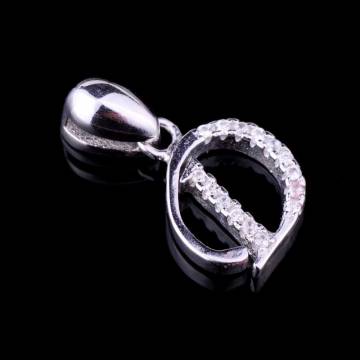 Серебряная подвеска буква "Д" (фианиты) 131991 D Серебряная подвеска буква "Д" (фианиты) 131991 D