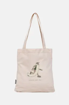 Бежевая сумка-шопер TOTE LEGACY COTTON Бежевый ONESIZE New Balance LAB51503AS1