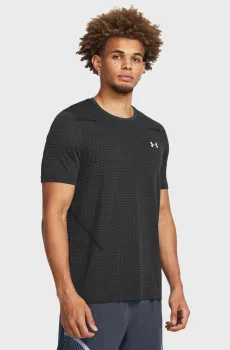 Мужская серая футболка в клетку Vanish Seamless Grid Серый S Under Armour 1376921-025