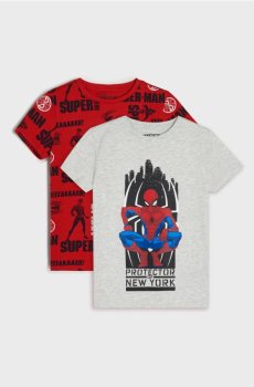 Бавовняні футболки з принтом 2 pack Spider-Man - різнобарвний