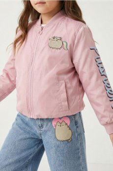 Бомбер із принтом на спині Pusheen the Cat - пастельний рожевий