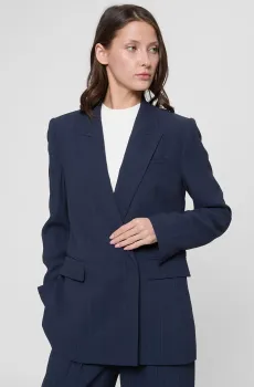 Женский темно-синий жакет в полоску Синий 34 BOSS 50548492;992