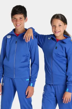 Детская синяя спортивная кофта TEAM JACKET PANEL KNITTED POLY Синий 6Y Arena 004921-800