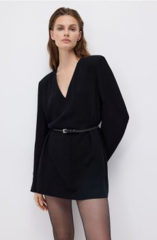 Reserved - Сукня з високим вмістом віскози та з додаванням льону - чорний - 214HU-99X