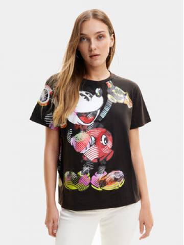 Desigual Футболка MONSIEUR CHRISTIAN LACROIX Mickey 24SWTKAR Чорний Regular Fit Desigual Футболка MONSIEUR CHRISTIAN LACROIX Mickey 24SWTKAR Чорний Regular Fit