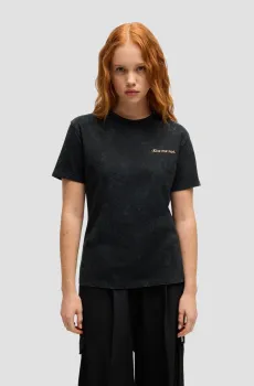 Женская черная футболка Черный L HUGO 50535491;002