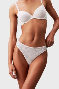 Женские белые трусики THONG Белый XL Calvin Klein 000QF6878E