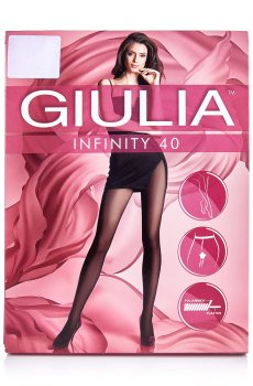 Колготки женские Giulia Infinity классические, без шортиков, 40 DEN, Cappuccino, размер 5
