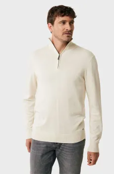 Мужская бежевая кофта MATEO Premium knit sweater half zip Бежевый M Mexx MF006601451M