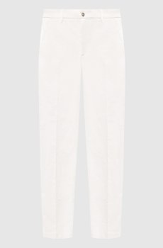Белые брюки с логотипом
