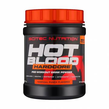 Предтренировочный комплекс Scitec Nutrition Hot Blood Hardcore Тропический пунш, в порошке, 375 г Предтренировочный комплекс Scitec Nutrition Hot Blood Hardcore Тропический пунш, в порошке, 375 г