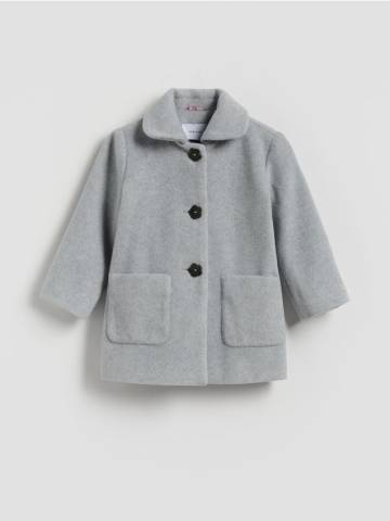 Reserved - Плащ зі змішаної віскози - темно-сірий - 197EX-90M