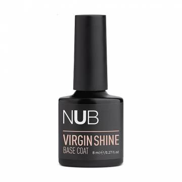 Камуфлирующая каучуковая база для гель-лака NUB Virgin Shine Base Coat с шиммером, 01 Milk, 8 мл Камуфлирующая каучуковая база для гель-лака NUB Virgin Shine Base Coat с шиммером, 01 Milk, 8 мл