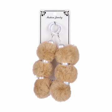 Брелок мягкий Шарики, бежевый, 1 шт (24EB019-2)