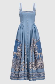 Белое платье миди Villa Romantica с льном