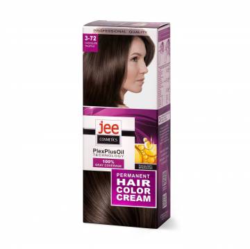 Стойкая крем-краска для волос Jee Cosmetics Permanent Hair Color Cream 3-72 Шоколадный трюфель, 115 мл Стойкая крем-краска для волос Jee Cosmetics Permanent Hair Color Cream 3-72 Шоколадный трюфель, 115 мл