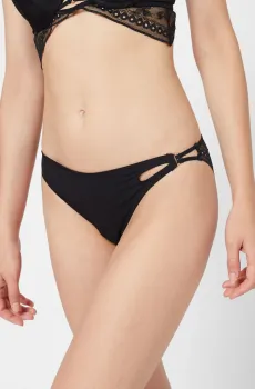 Женские черные трусики-слипы SPELL Черный S Etam 6512744