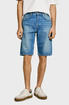Мужские синие джинсовые шорты RELAXED SHORT CALLEN Синий 32 Pepe Jeans PM801079ND1