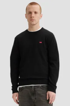 Мужской черный шерстяной джемпер Черный L Levi’s® A4320;0005