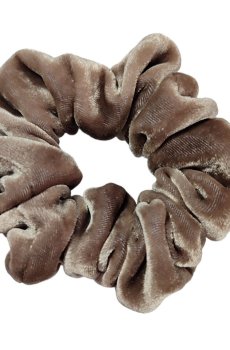 Резинка для волос ScrunchyUA Бархатная, серо-розовая, 1 шт (SCR0069SKLUA)