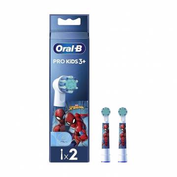 Сменные насадки для электрической зубной щетки Oral-B Pro Kids Spider-Man от 3 лет, 2 шт Сменные насадки для электрической зубной щетки Oral-B Pro Kids Spider-Man от 3 лет, 2 шт