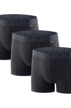 Трусы-боксеры мужские Uniconf UBB116, Black, размер XXL, 3 шт