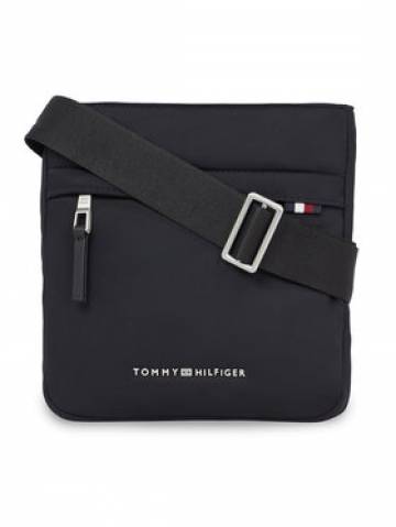 Tommy Hilfiger Плоска сумка Th Signature Mini Crossover AM0AM12216 Чорний Tommy Hilfiger Плоска сумка Th Signature Mini Crossover AM0AM12216 Чорний