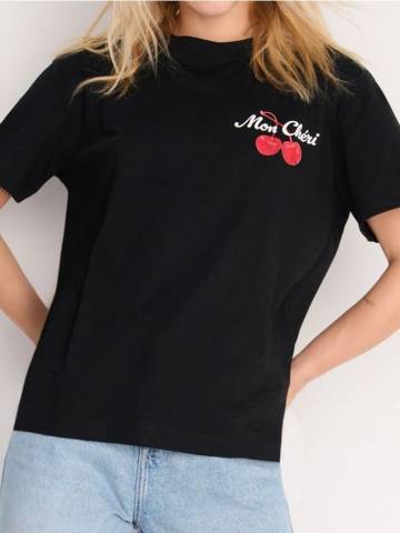 Футболка з принтом - чорний Футболка з принтом - чорний