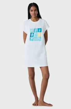 Женская белая ночная рубашка ELSSA Белый M Etam 6552626