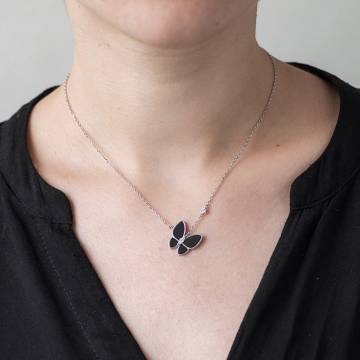 Серебряное колье "Бабочка" 18539 Серебряное колье "Бабочка" 18539